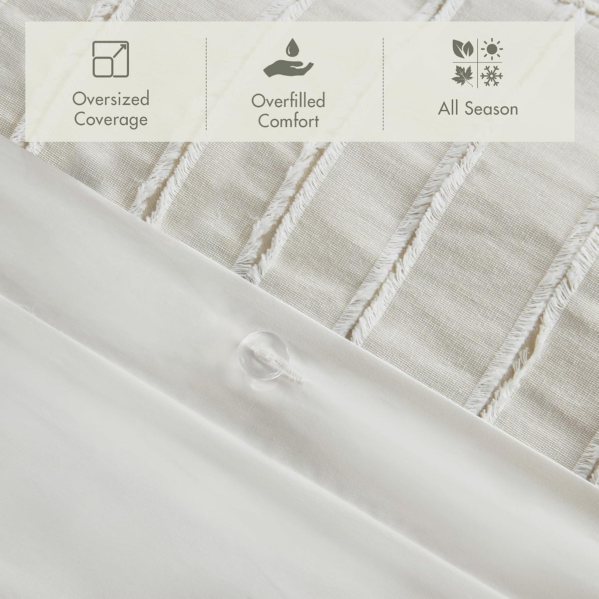 Madison Park Farmhouse King Cotton Comforter Set with Removable Cover, 9pc