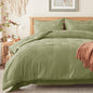 Zzlpp Queen Comforter Set 7 Piece, Beige Bed in a Bag Queen Bedding Sets