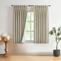 Vision Home Natural Pinch Pleated Full Blackout Curtains Linen Blended Room Darkening Window Curtains 95 inch for Living Room Bedroom Thermal Insulated Pinch Pleat Drapes with Hooks 2 Panel 40"Wx95"L