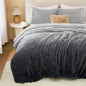 BEDELITE Fleece Queen Comforter Set, Fluffy Bed Set, Cream White
