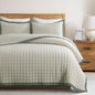 WDCOZY Cloud Soft Quilt Set, King Size, Light Beige, 3 Pieces 104x90 inches