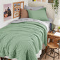 Full Comforter Set - 7PCS Bed in a Bag, Seersucker Bedding Set, Dark Grey