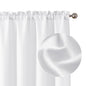 Chyhomenyc 2 Panels White Kitchen Curtains 36 Inch Length Tier Curtain
