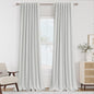 Guken Cream Linen Blackout Curtains 84 Inch Length 2 Panels Set for Living Room Bedroom Back Tab Thermal Insulated 100% Black Out Drapes Room Darkening Window Curtain Ivory Natural Beige
