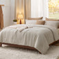 Bedsure Queen Comforter Set Prewashed Soft Bedding Set 3Pcs White 90"x90"