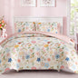 Twin Comforter Set for Girls - 5 Pieces Floral Pink Girls Twin Bedding Set