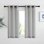 NICETOWN Semi Sheer Linen Ivory Curtains for Bedroom, W52xL84, 2 Panels