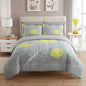 Full Size Comforter Set with Sheets - 7-Piece Bedding Collection - 1 Comforter, 1 Fitted Sheet, 1 Flat, 4 Pillowcases - Deep Pocket - Soft & Breathable Premium Quality - Ideal for All Seasons, Gray