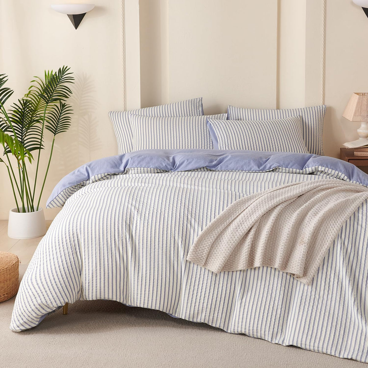 Comforter Queen Set Grid Black 100% Soft Washed Microfiber Jacquard 3 Pieces Grid Bedding Sets Grey White Comforter Queen for All Seasons and 2 Pillowcases Comfort Breathable