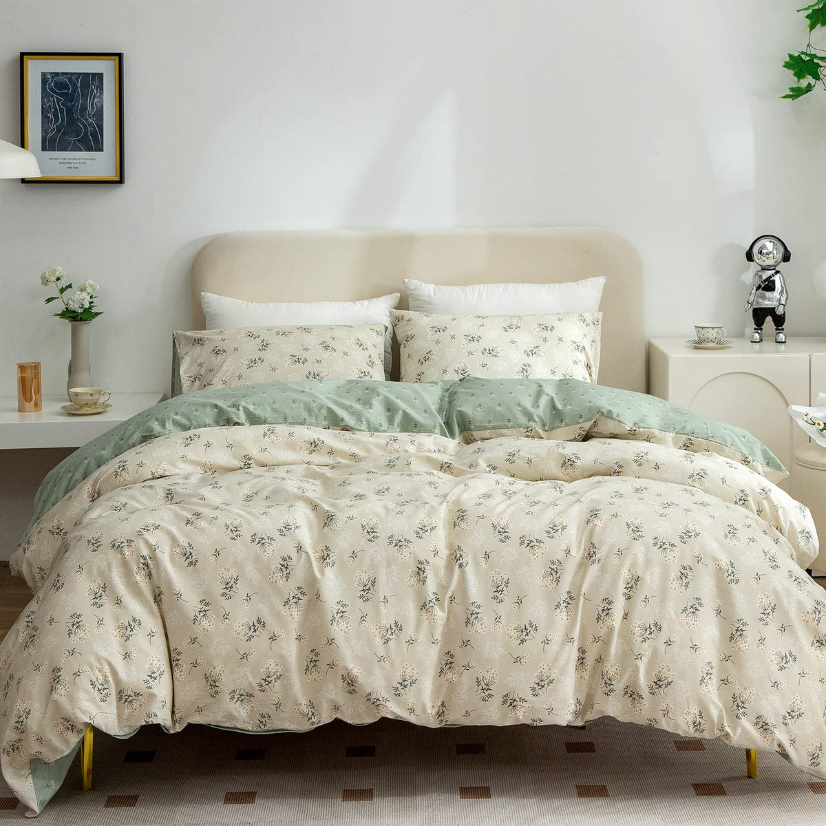 Comforter Queen Set Grid Black 100% Soft Washed Microfiber Jacquard 3 Pieces Grid Bedding Sets Grey White Comforter Queen for All Seasons and 2 Pillowcases Comfort Breathable