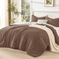 Litanika Floral Queen Comforter Set, 7 Peices Olive Green Bed in a Bag