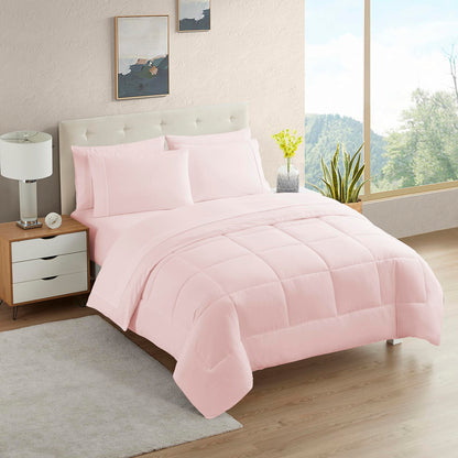 Full Size Comforter Set with Sheets - 7-Piece Bedding Collection - 1 Comforter, 1 Fitted Sheet, 1 Flat, 4 Pillowcases - Deep Pocket - Soft & Breathable Premium Quality - Ideal for All Seasons, Gray