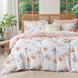 Comforter Queen Set Grid Black 100% Soft Washed Microfiber Jacquard 3 Pieces Grid Bedding Sets Grey White Comforter Queen for All Seasons and 2 Pillowcases Comfort Breathable
