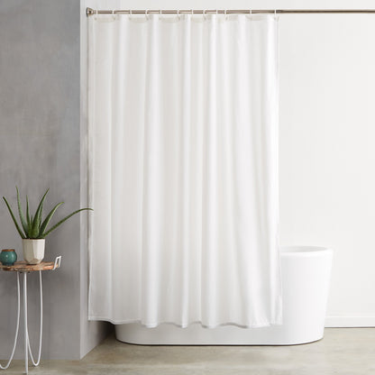 Amazon Basics 8-Gauge PEVA Shower Curtain or Liner with Mesh Storage Pockets - 72" x 72", Clear
