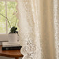 ALIGOGO Short White Lace Kitchen Curtains 36 Length 2 Panels W26 x L36 Inch