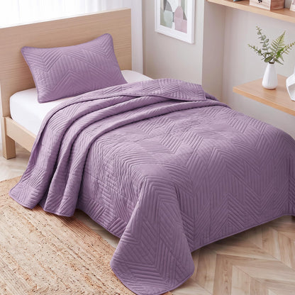 Exclusivo Mezcla Ultrasonic Full Queen Quilt Bedding Set, Beige Cream