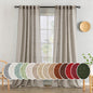 MIULEE Natural White Linen Curtains 52x84 Inch Long for Bedroom Living Room