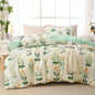 MUXHOMO Duvet Cover King Size, 3-Piece Floral Grey-Blue Bedding Set