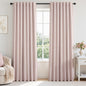 Topfinel Cream Linen Blackout Curtains 84 Inch Long for Bedroom Living Room, Ivory Pinch Pleat Back Tab Full Blackout Drapes Farmhouse Boho Curtains for Window, White Neutral Curtains 52" X 84" 7 FT