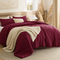 Bedsure Queen Comforter Set Prewashed Soft Bedding Set 3Pcs White 90"x90"
