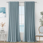 Guken Cream Linen Blackout Curtains 84 Inch Length 2 Panels Set for Living Room Bedroom Back Tab Thermal Insulated 100% Black Out Drapes Room Darkening Window Curtain Ivory Natural Beige