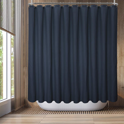 Barossa Design Waffle Weave White Shower Curtain Hotel, Standard Size