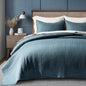 EVERGRACEHOME Cotton Sateen Quilt Set, Queen Size, Olive Green