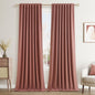 Guken Cream Linen Blackout Curtains 84 Inch Length 2 Panels Set for Living Room Bedroom Back Tab Thermal Insulated 100% Black Out Drapes Room Darkening Window Curtain Ivory Natural Beige
