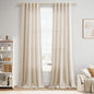 Nanspring Linen Kitchen Window Curtains Over Sink for Cafe 36x36 Inch Cream