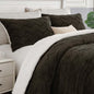 BEDELITE Fluffy Sherpa Queen Comforter Set,Grey