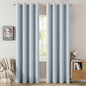 MIULEE 100% Blackout Linen Curtains for Bedroom 52x84 Inches Natural Beige