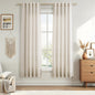 Nanspring Linen Kitchen Window Curtains Over Sink for Cafe 36x36 Inch Cream