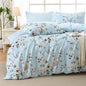 MUXHOMO Queen Comforter Set, 7-Piece Floral Bed in a Bag, Sage Green