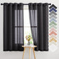 NICETOWN Semi Sheer Linen Ivory Curtains for Bedroom, W52xL84, 2 Panels