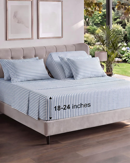 CGK Extra Deep King Sheet Set - 6pc Cooling Sheets - White