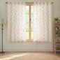 Boho Floral 100% Blackout Curtains 84 Inch 2 Panels Linen Texture
