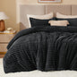 BEDELITE Fleece Queen Comforter Set, Fluffy Bed Set, Pink
