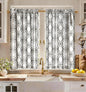 Miss Adola 36 Inch Length Kitchen Tier Curtains Pumpkin Leaf Cafe Curtains