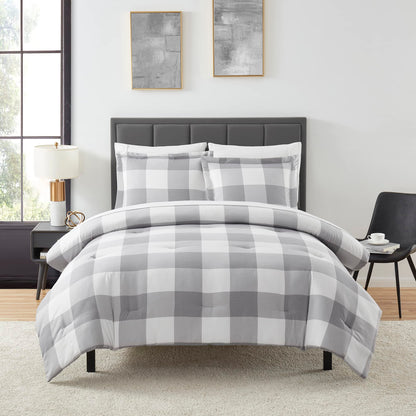 Sweet Home Collection 5 Piece Comforter Set Bag Solid Color All Season Soft Down Alternative Blanket & Luxurious Microfiber Bed Sheets, Navy, Twin