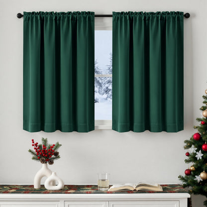 MIULEE Halloween Black Blackout Curtains for Bedroom Room 40"x63" 2 Panels