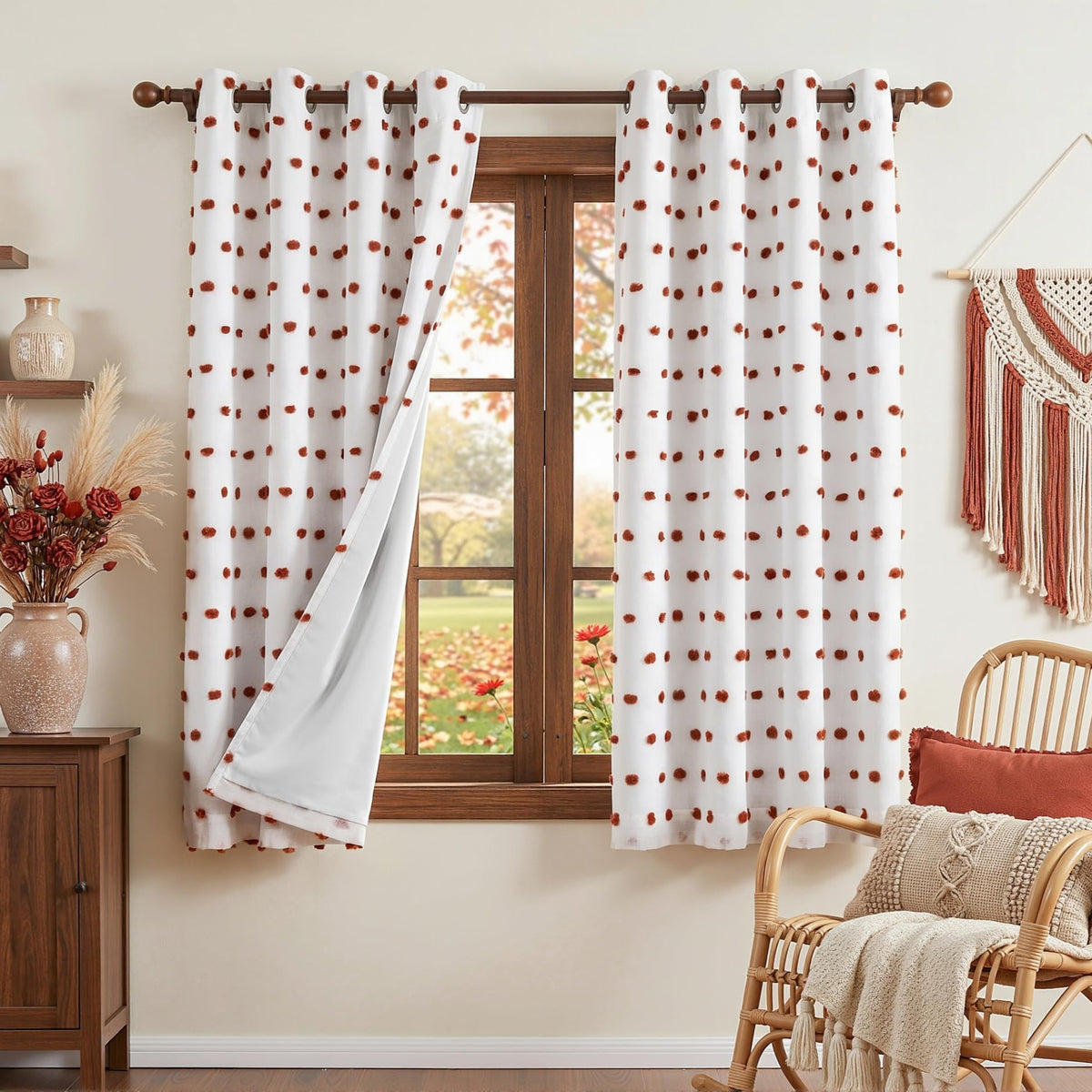 MYSKY HOME Kids Blackout Curtains for Boys Bedroom 84 Inch Long 100% Light Blocking Cute Curtains for Playing Room 2 Panels Grommet Nursery Drapes with Rainbow Pom Pom Sheer 2 Layered 50W x 84L