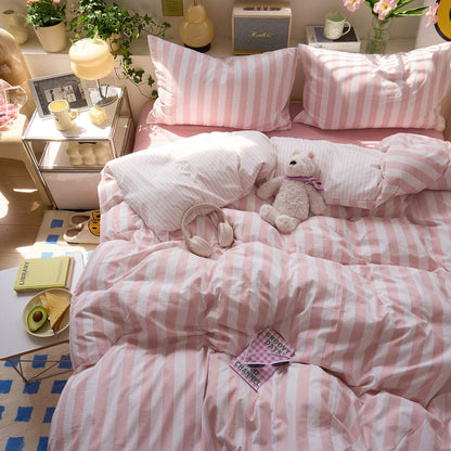 LifeTB Queen Comforter Set Fluffy Plaid Checkered Pattern Modern Style Geometric Comforter with 2 Pillow Shams Grid Plaid Bedding Comforter for Boys Men All Season Queen Size Bed Comforter Set