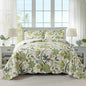 Travan 3-Piece Quilt Set Quilted Bedspread Lightweight Coverlet Set Garden Style Floral Printed Oversized Quilted Bedding Set with Shams for All Season, Exquisite, King Size