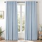 Topfinel Cream Linen Blackout Curtains 84 Inch Long for Bedroom Living Room, Ivory Pinch Pleat Back Tab Full Blackout Drapes Farmhouse Boho Curtains for Window, White Neutral Curtains 52" X 84" 7 FT