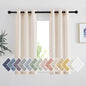 NICETOWN Semi Sheer Linen Ivory Curtains for Bedroom, W52xL84, 2 Panels