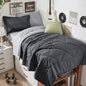 HEVUMYI 7-Piece Full Comforter Set, Dark Grey Bed in a Bag