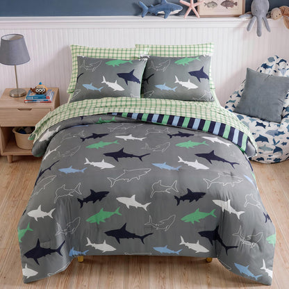 Twin Comforter Set for Boys-5 Pieces Ball Glow in the Dark Bedding Set
