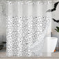 Halloween Shower Curtain, Black and White Funny Ghosts Icons Spooky Cute Halloween Bathroom Curtain Waterproof Fabric Machine Washable with Hooks, 72" Wx72 L