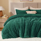 BEDELITE Fleece Queen Comforter Set, Fluffy Bed Set, Pink