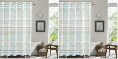 Tommy Bahama - Striped Shower Curtain, 100% Cotton Cabana Design